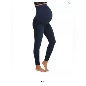 Spanx Mama Maternity Jean-ish‎ dark wash ankle legging size large